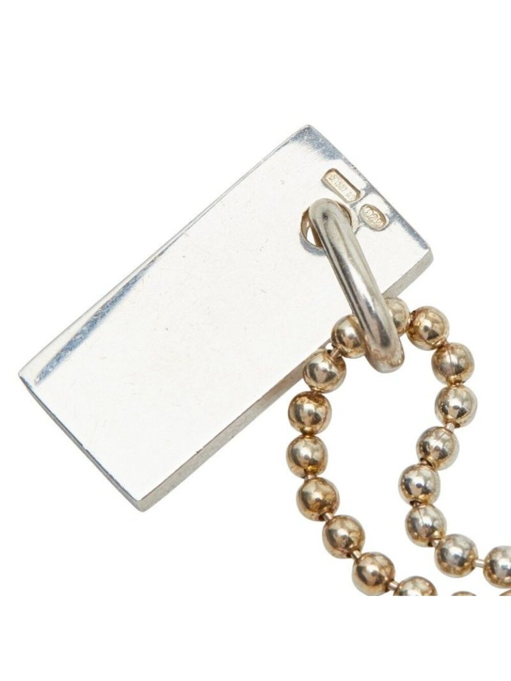 Gucci Logo Plate Bracelet Ball Chain Silver - Picture 4 of 7